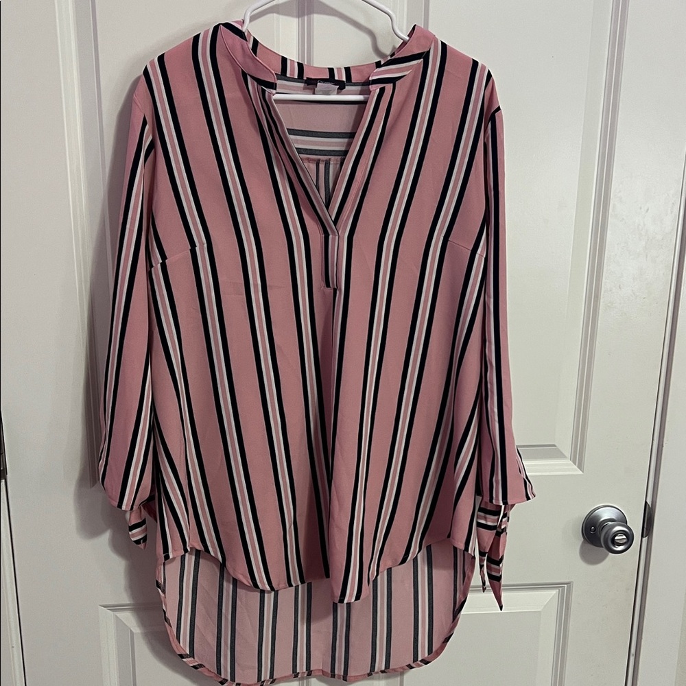 Striped Pink Women's Top